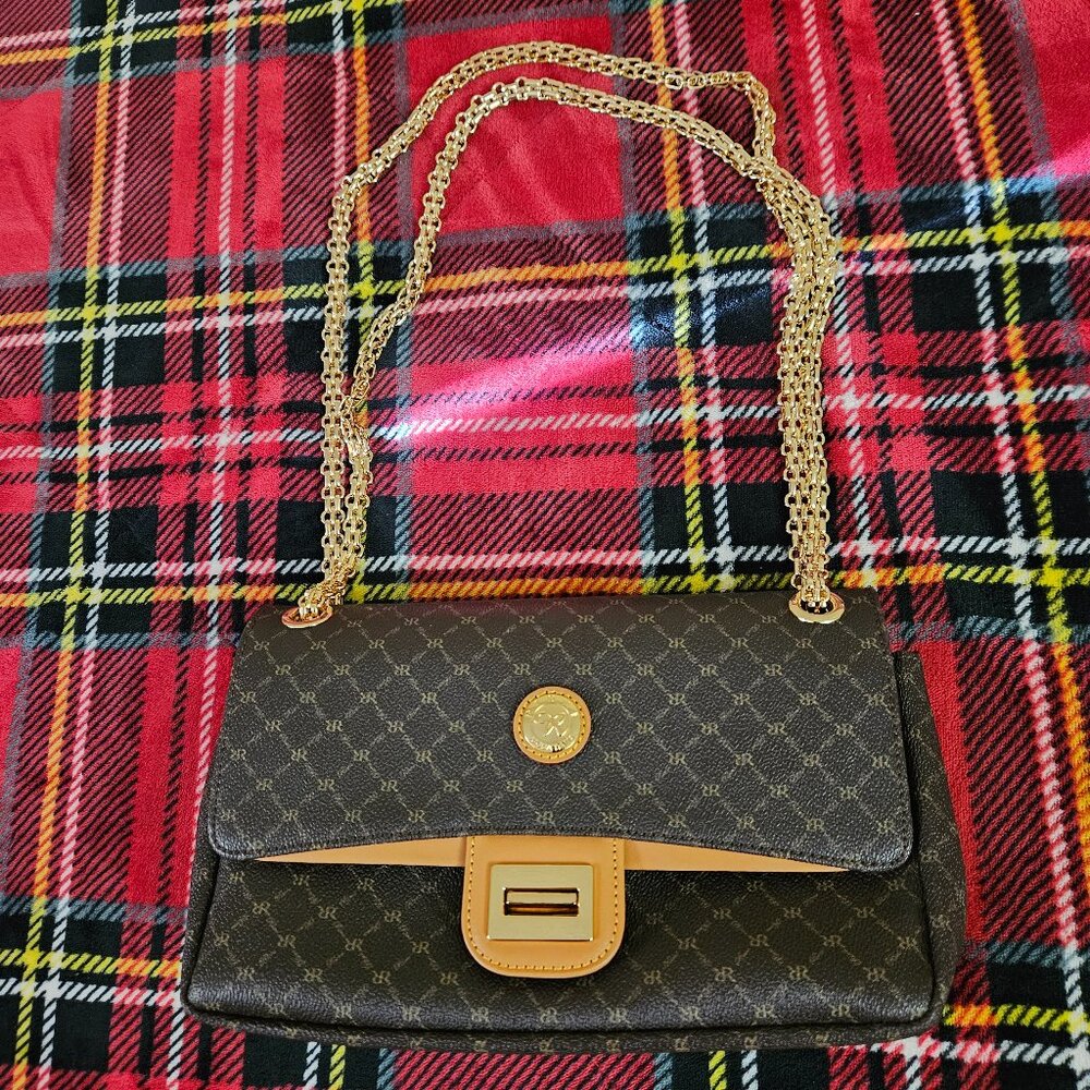 RIONI "Moda Italia" brown and gold purse